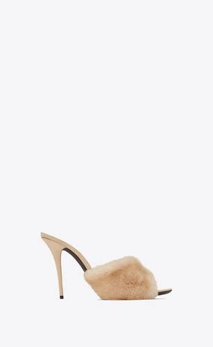 ysl furry heels|LA 16 HEELED MULES IN ANIMAL FREE.